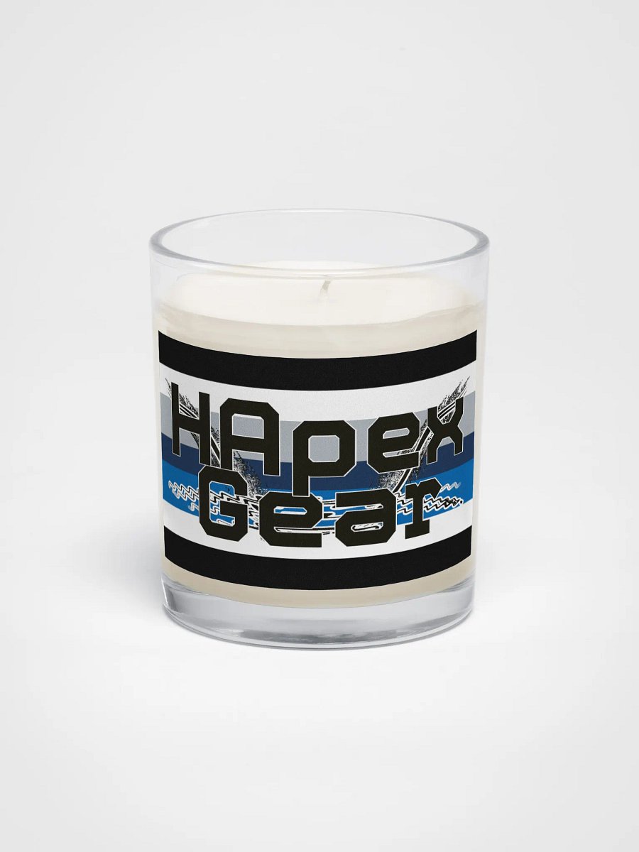 Black HApex Gear Black Logo - Soy Wax Candle In A Clear Glass Jar product image (1)