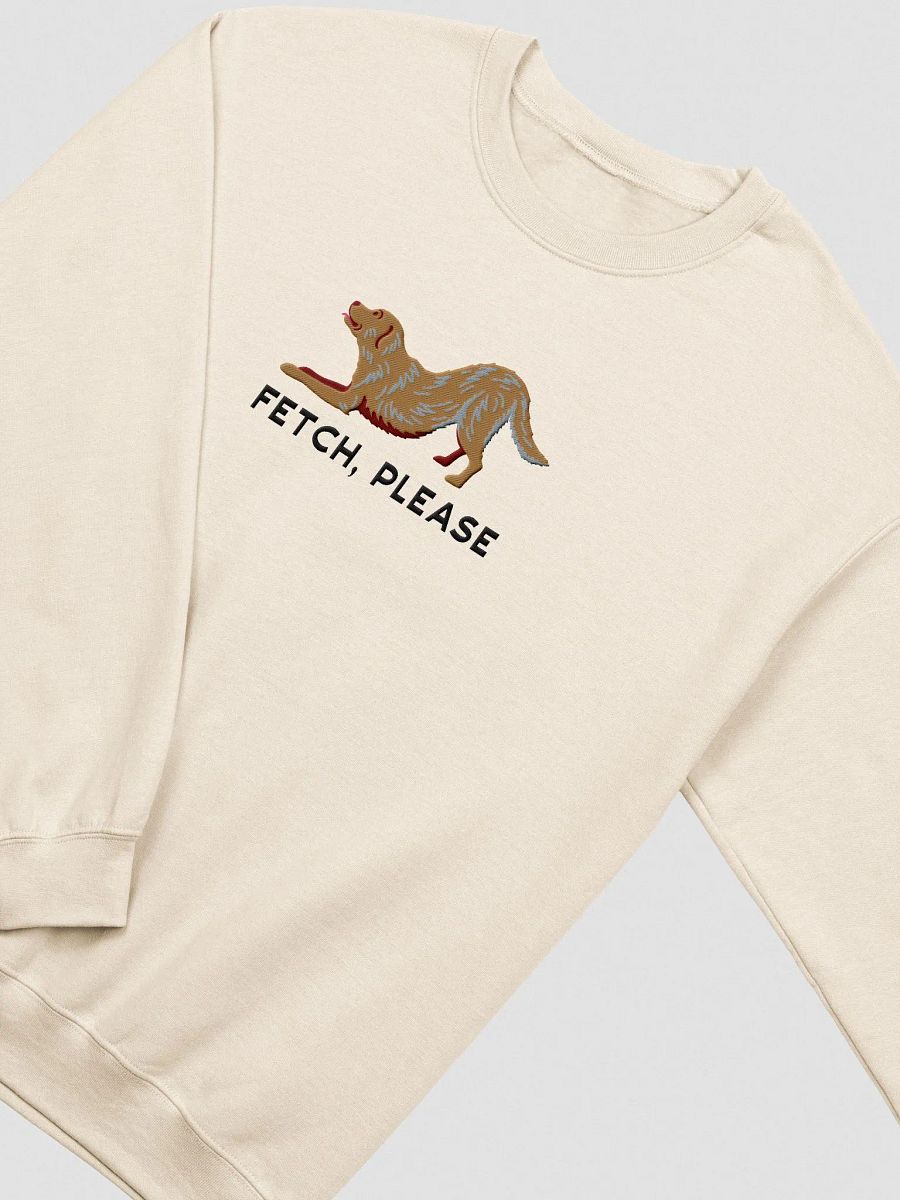 Fetch Please Sweatshirt (Embroidered) of a Golden Retriever product image (5)