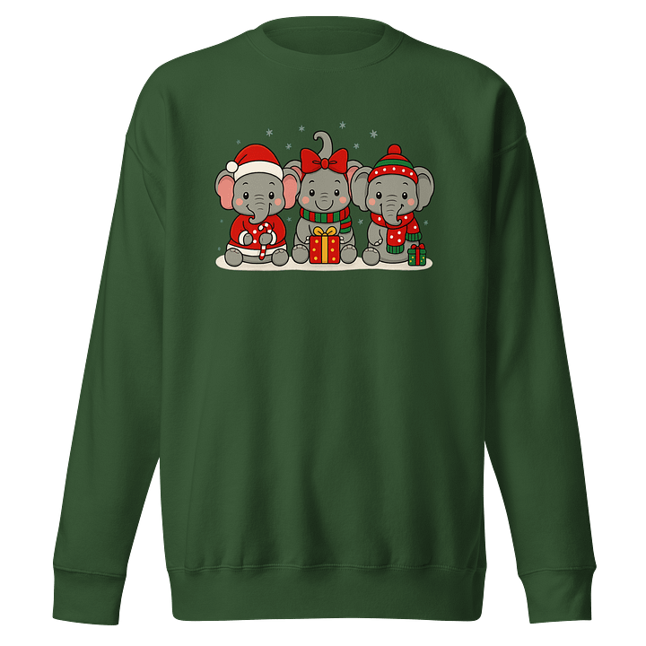Festive Elephants Holiday Sweatshirt product image (2)