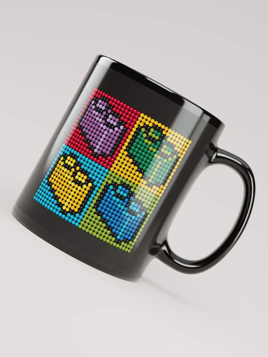 Brick Pixel Art Black Glossy Mug product image (4)