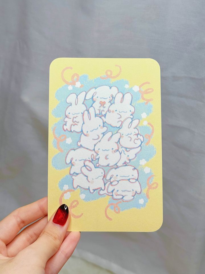 Yellow Doodle Bunni Postcard product image (2)