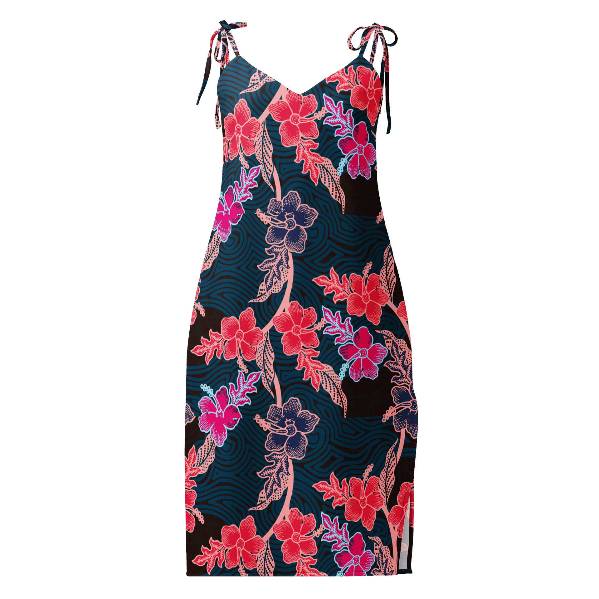 Batik-Inspired Tropical Floral Slip Dress product image (1)