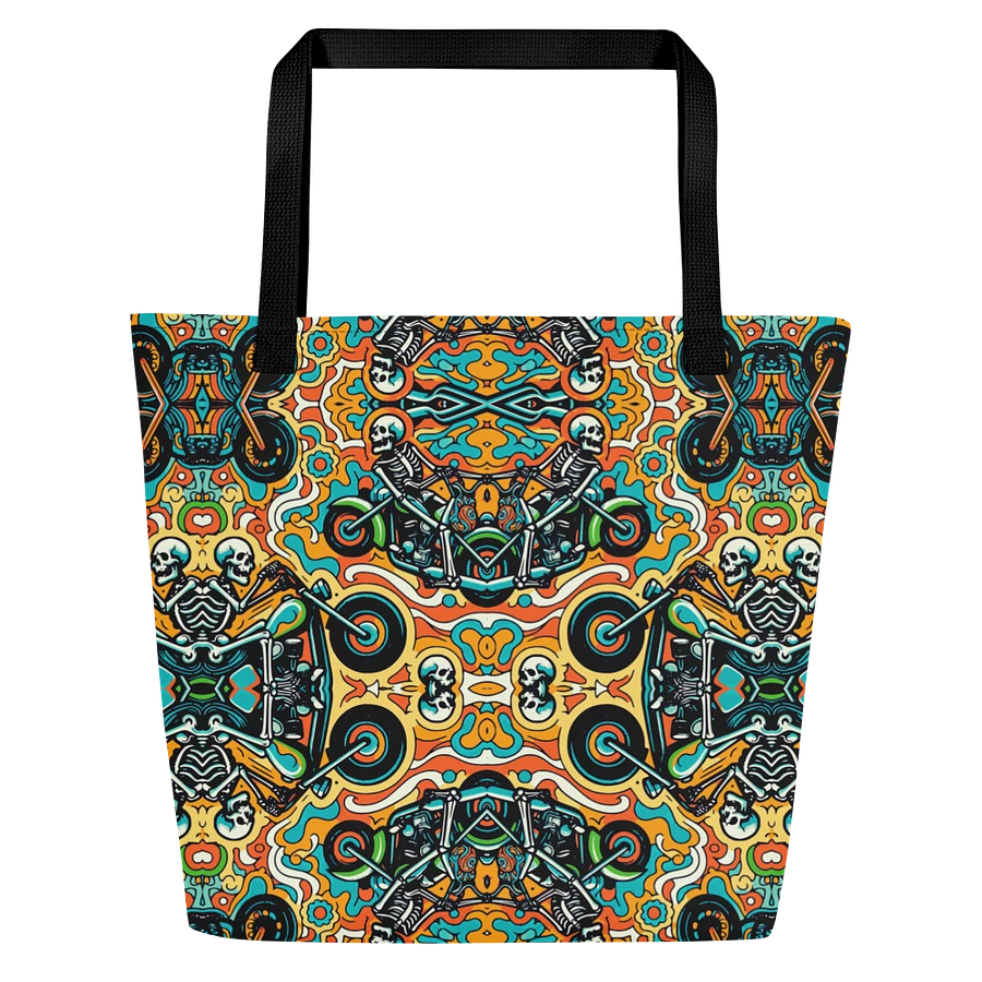 Skeletons On Motorcycles Print Tote Bag product image (1)