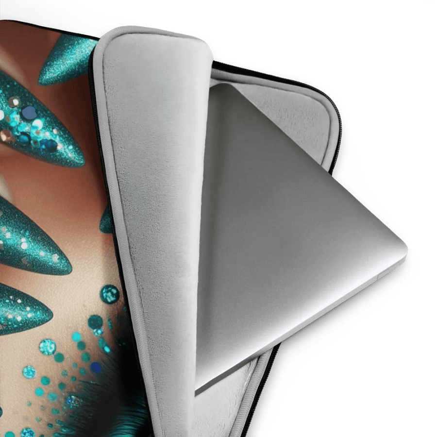 Glam Teal Laptop Sleeve product image (3)