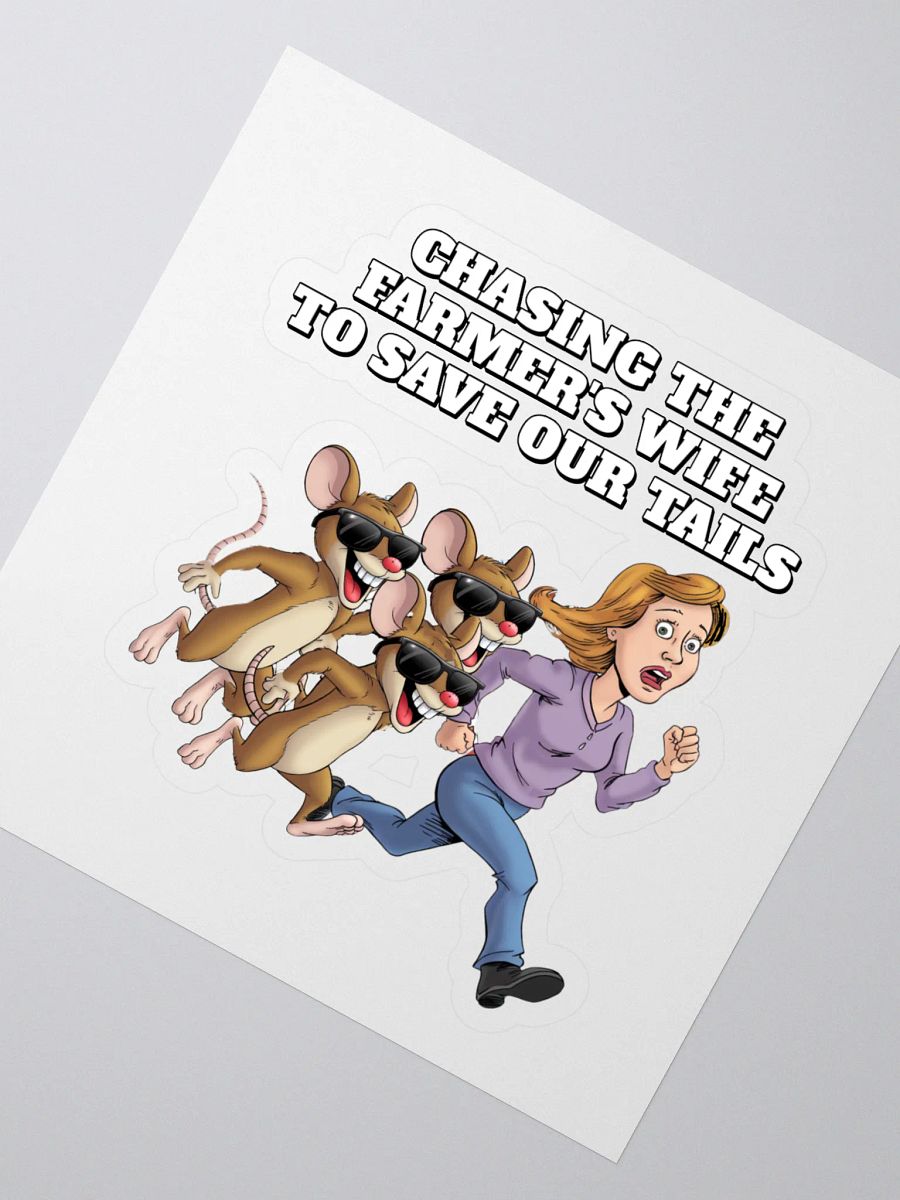 Chasing The Farmer's Wife - Three Blind Mice - Parody Sticker product image (2)