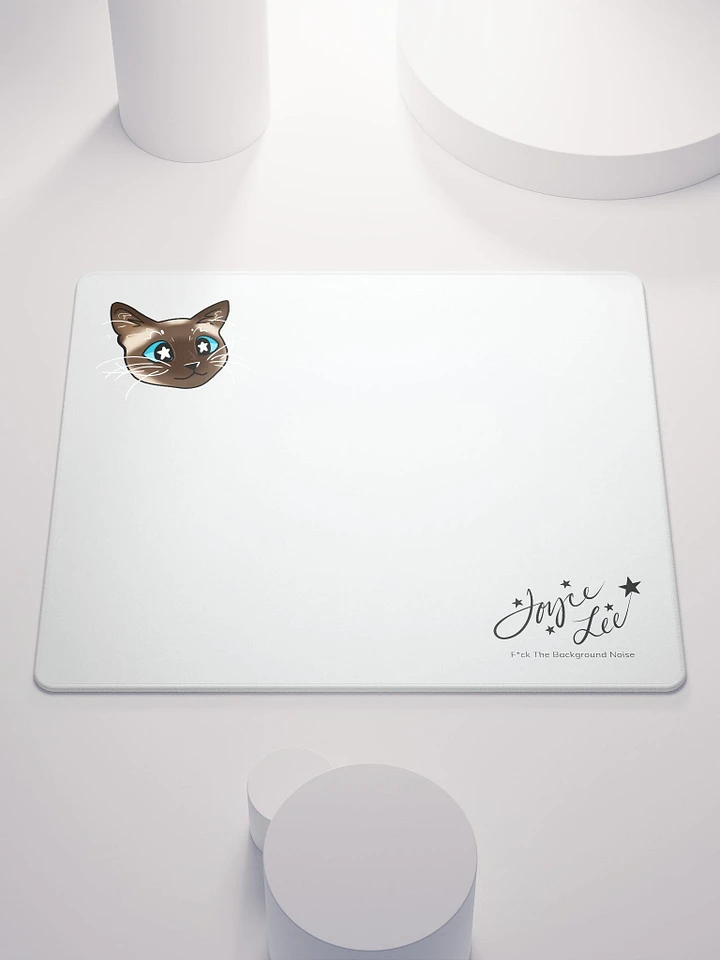 Bean the Siamese Cat Mousepad (White) product image (1)