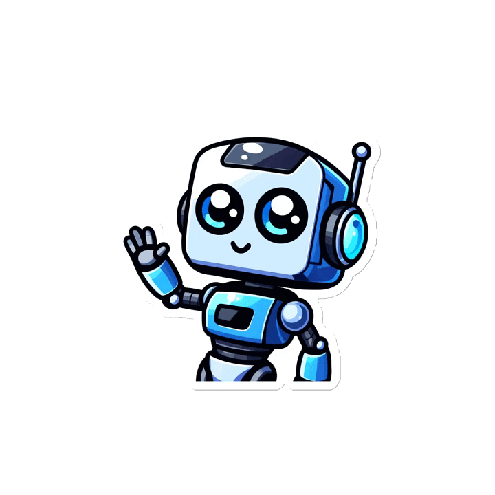 Friendly Robot Wave Die-Cut Magnets product image (2)
