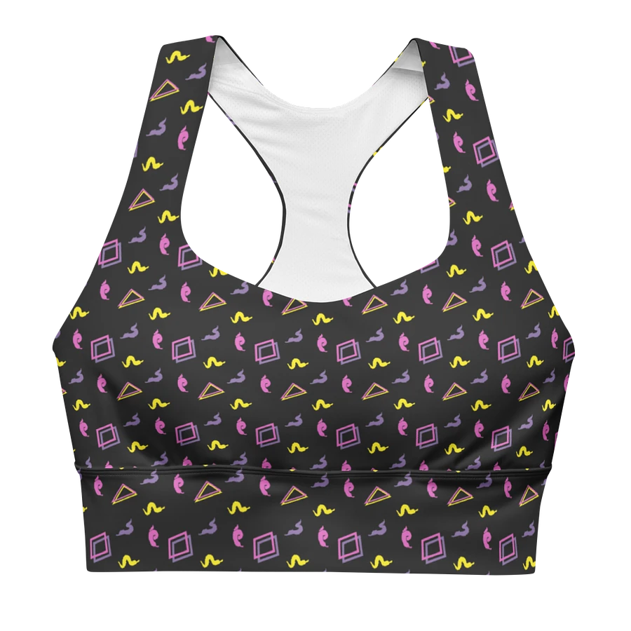 Oh worm black pattern sports bra product image (3)