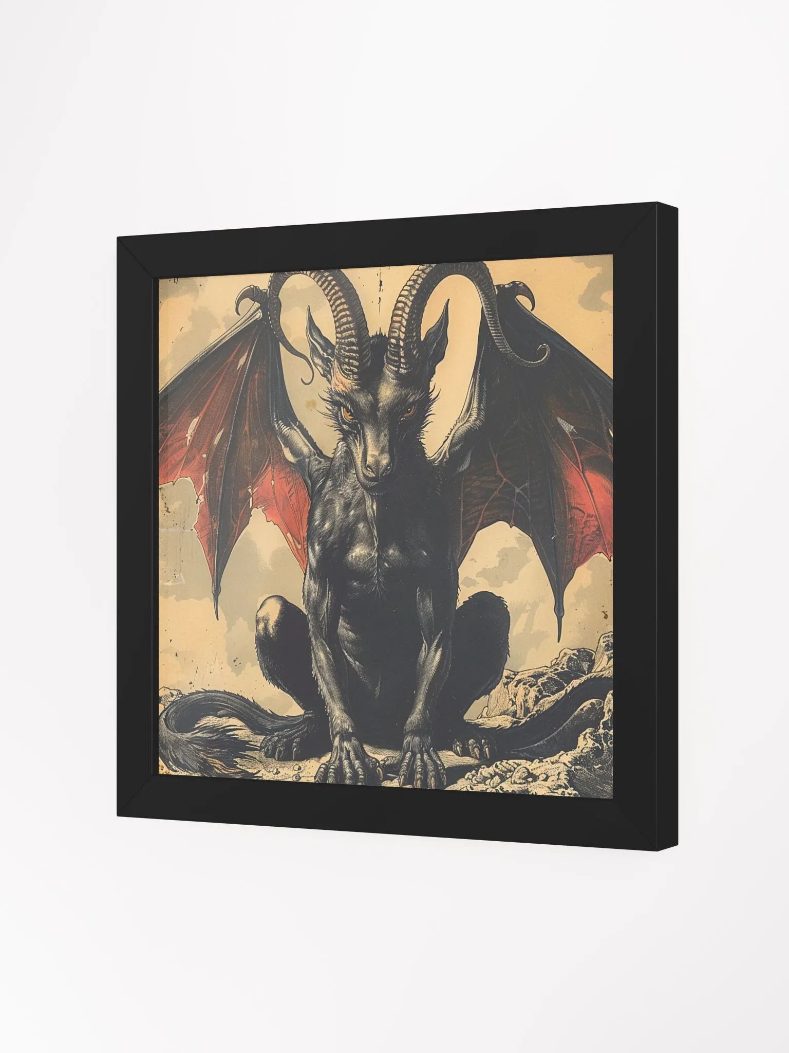 Winged Jersey Devil Cryptid Framed Wall Art product image (18)