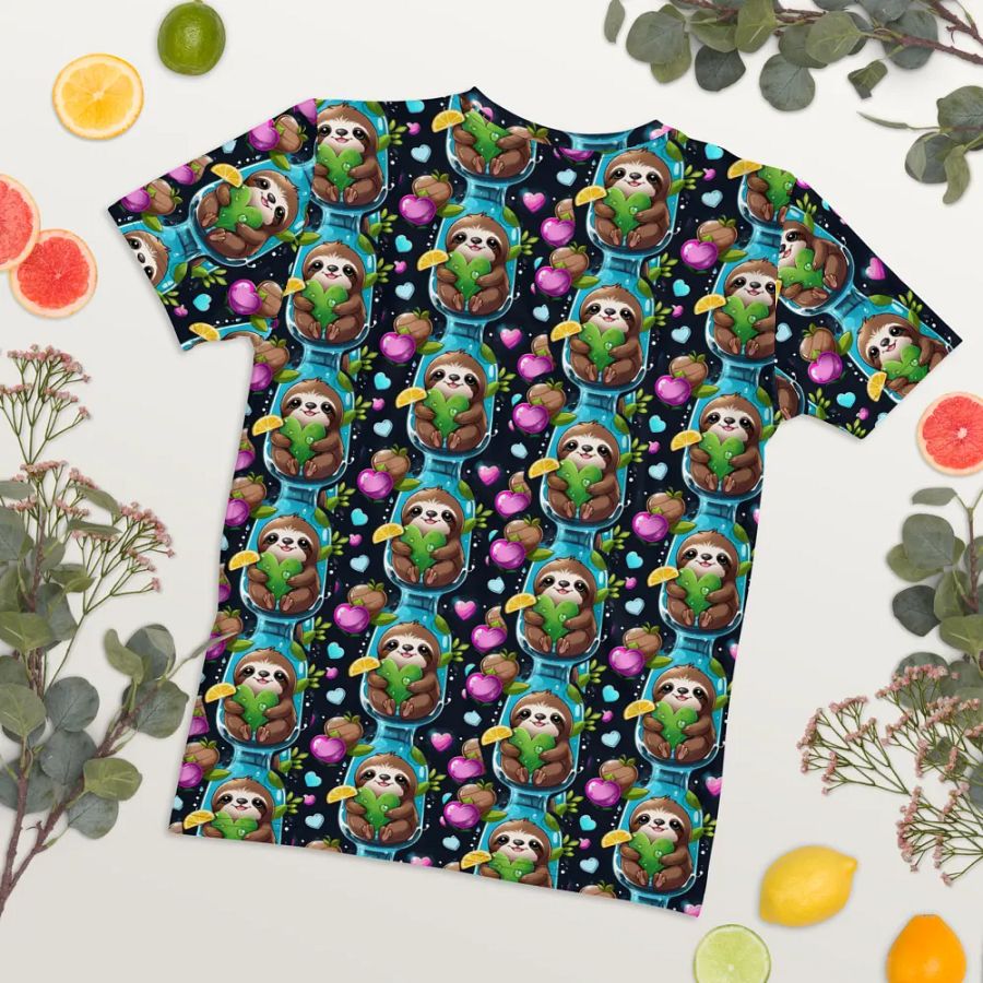 Kawaii Sloth All Over Print T-shirt product image (8)