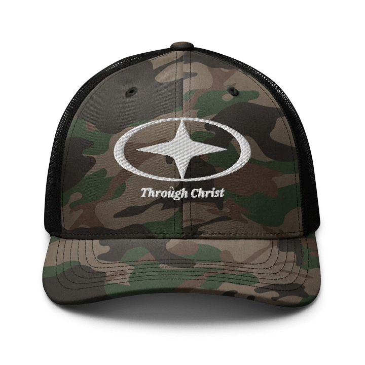 Through Christ Camo Trucker Cap product image (1)