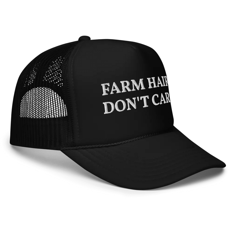 Farm Hair Don't Care - Funny Embroidered Hat Trucker Cap product image (5)