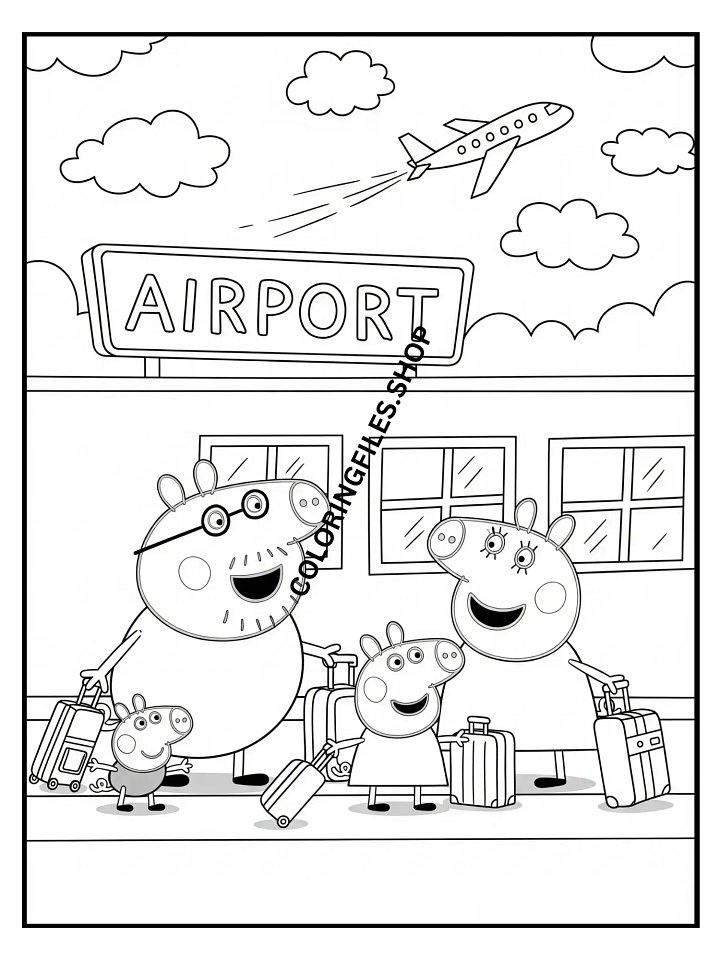 Peppa Pig Coloring Pages – 20 Fun Holiday Scenes for Kids product image (2)