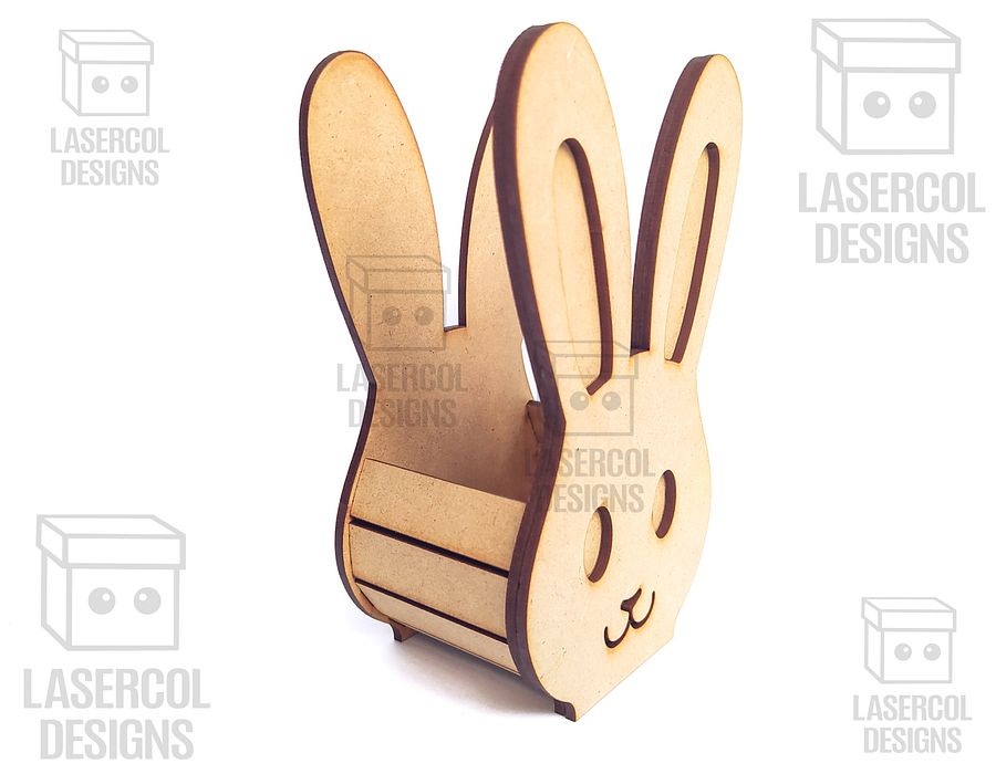Easter Bunny Basket Set 1 (4 Styles, 2 Sizes) - Laser Cut Files product image (9)