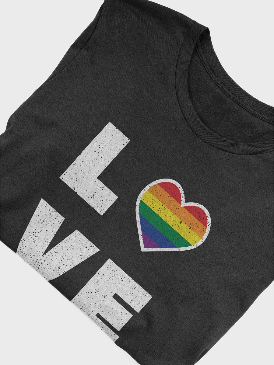 LGBTQ Gay Pride Flag Distressed Grunge Love T-Shirt product image (4)