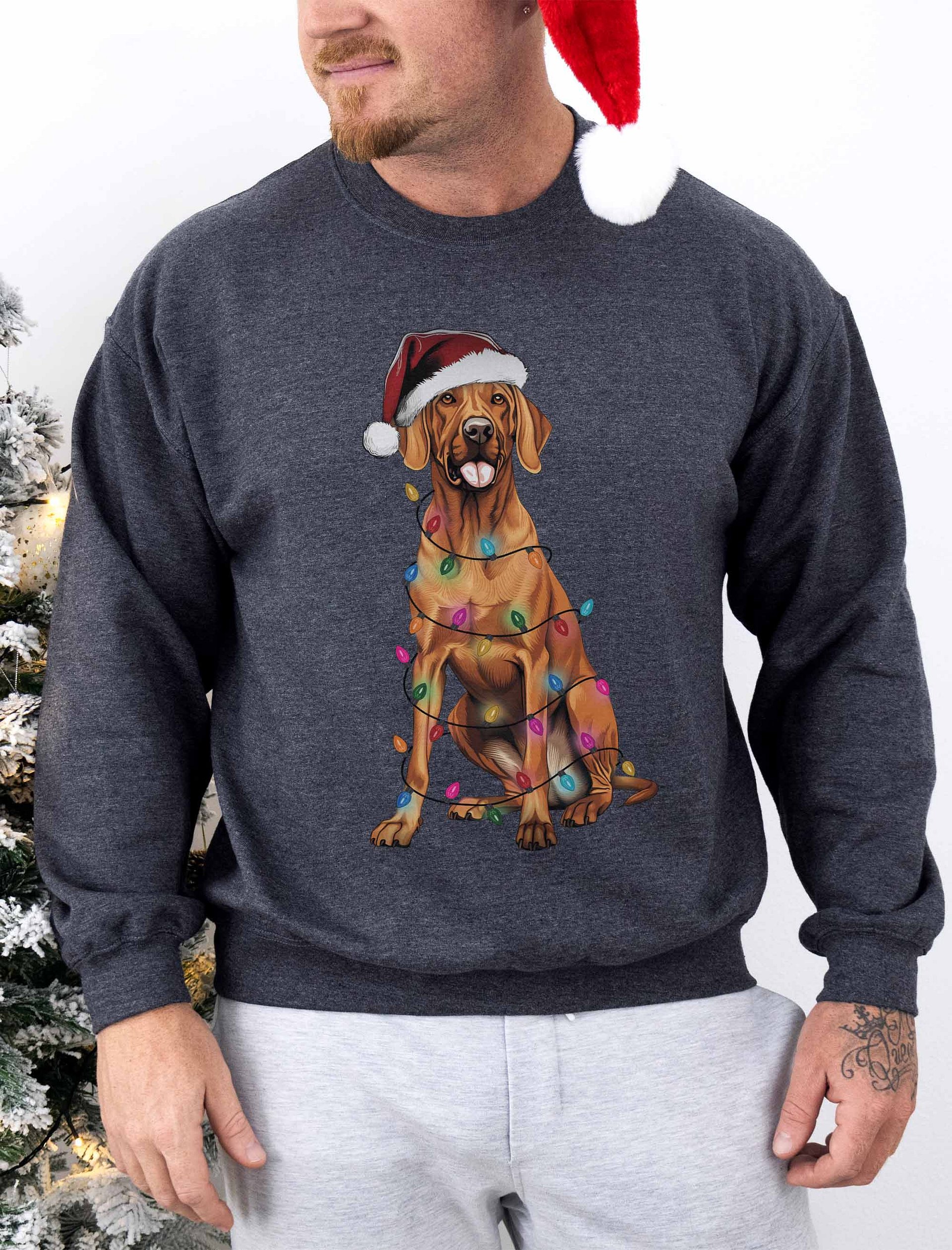 Funny Redbone Coonhound Christmas Sweatshirt for Coonhound Paw-rents product image (1)