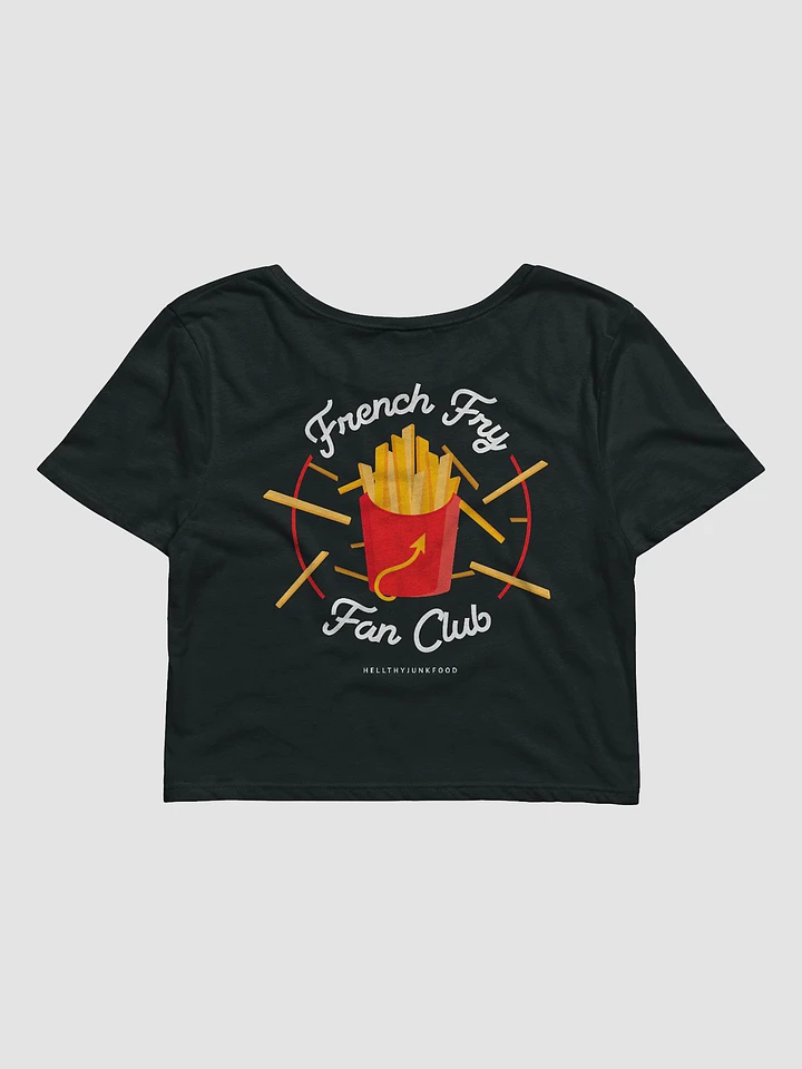 French Fry Fan Club Cropped T-Shirt - Black product image (1)