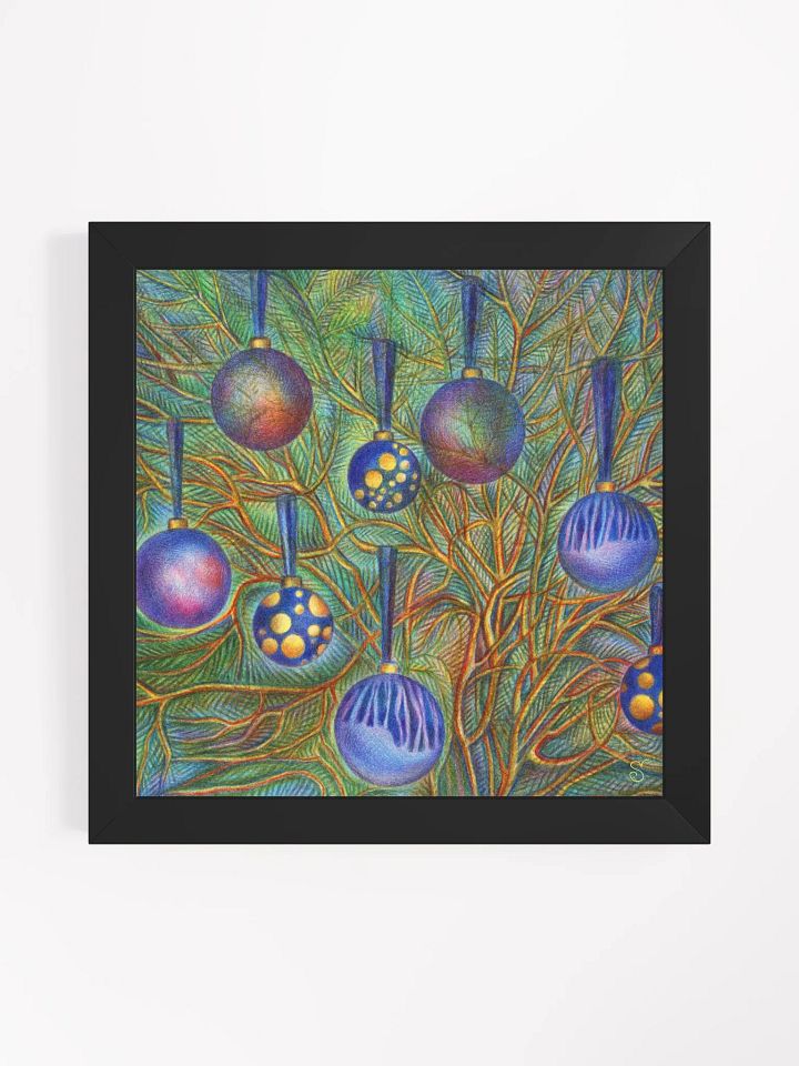 Festive Ornaments Framed Matte Poster - New Year Balls product image (4)