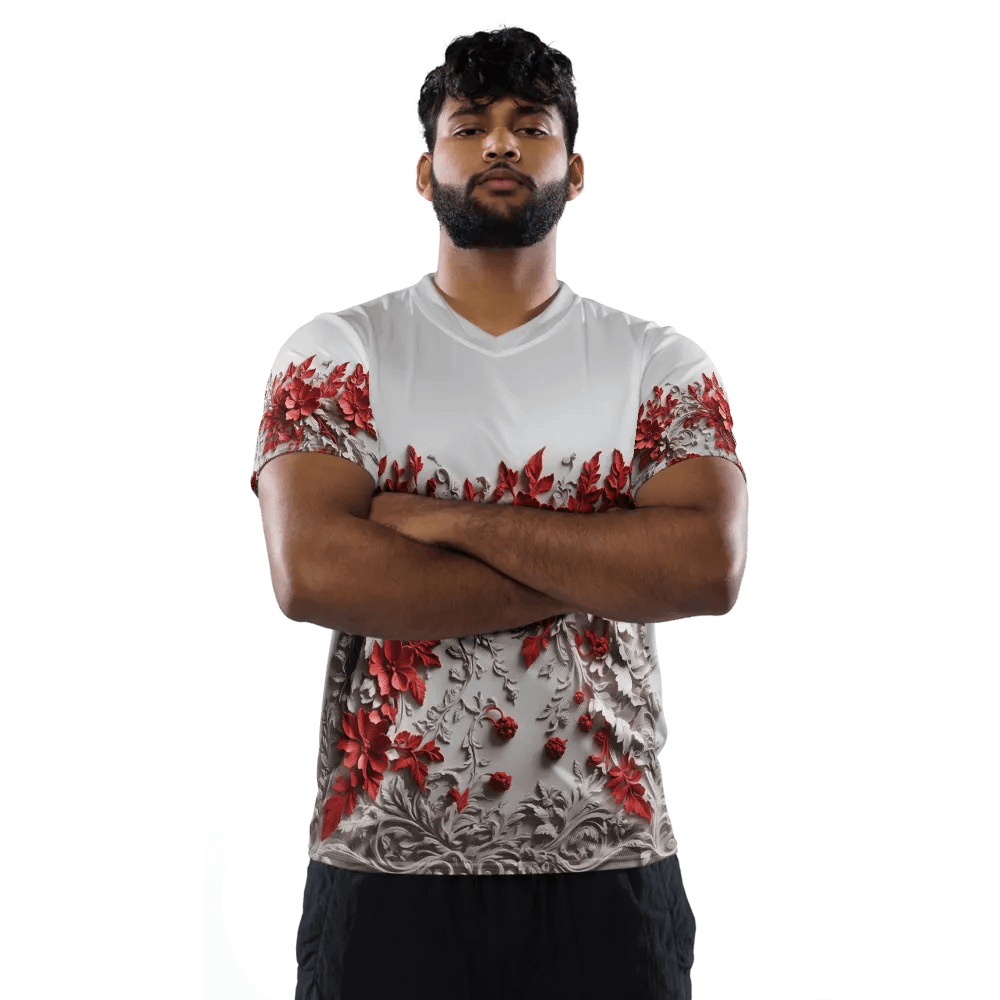 Red rose t shirt product image (12)