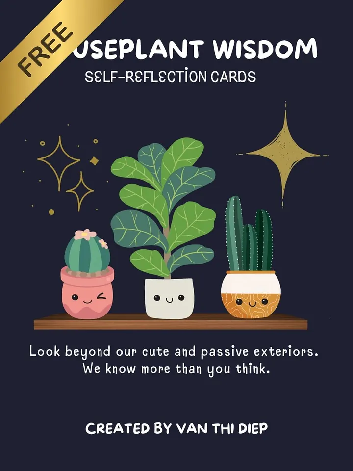 Houseplant Wisdom Self-Reflection Cards (PDF Version) product image (1)