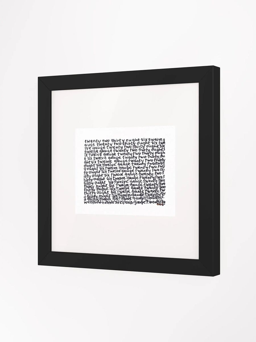 twenty two thirty ought six twelve gauge Panel Card Print Framed product image (2)