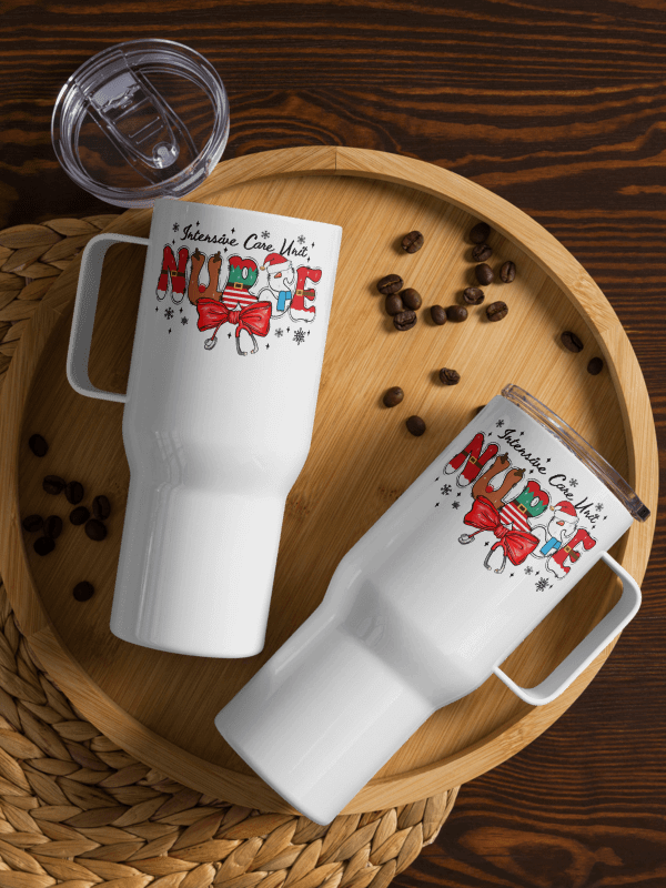 Travel Mug with a Handle (Nurse Lettering) product image (4)