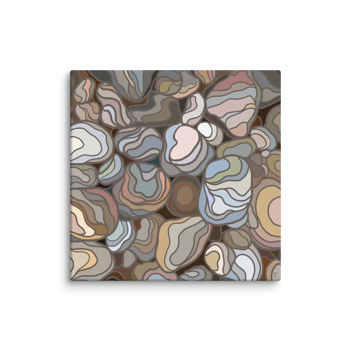 Earthy Canvas Art: Stone Pattern - Stones No. 3 product image (1)