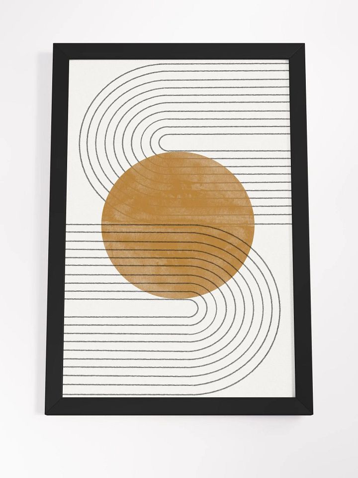 Symmetry in Orange Framed Matte Poster | Bold and Artistic Wall Decor product image (2)
