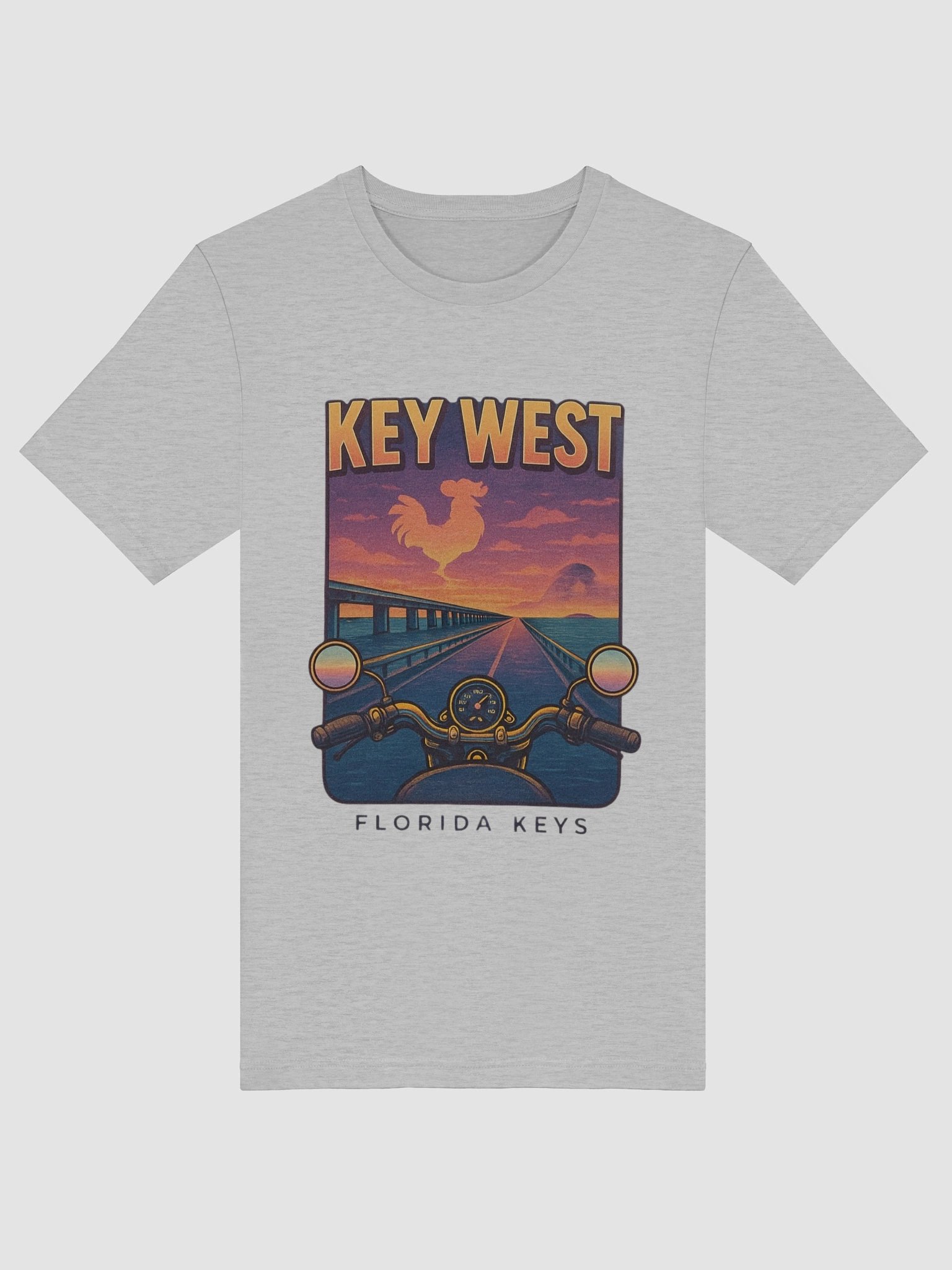 Key West Rider Heather Gray T-shirt Unisex Ultra-Soft Paradise Tee product image (55)