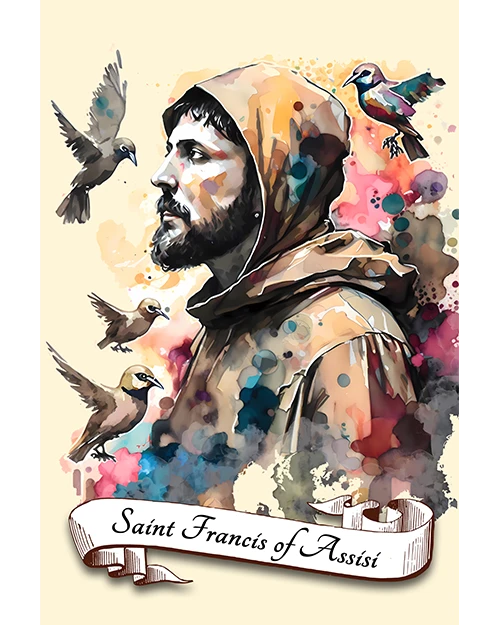 Saint Francis Of Assisi Patron Saint of Italy, Ecologists, Merchants, Animals, Environment Matte Poster product image (1)