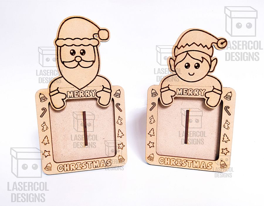 Christmas Ornaments Photo Frame Set 1 - Laser Cut Files product image (5)
