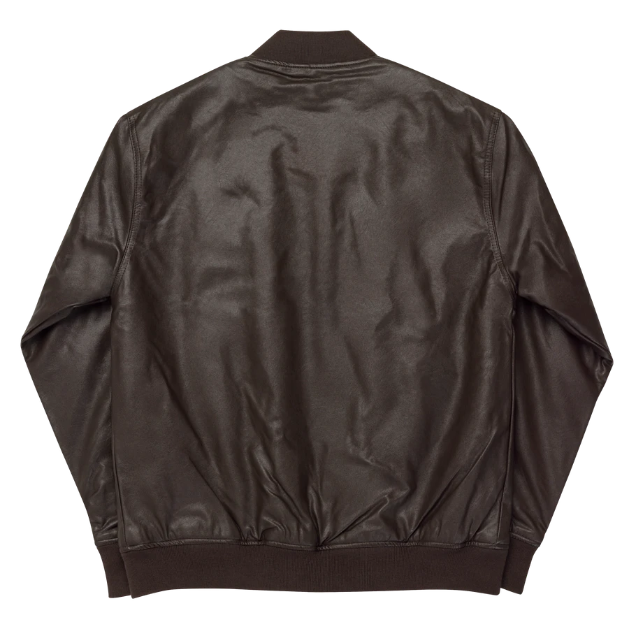 Embroidered Brown IBVL Signature Unisex Faux Bomber Jacket product image (3)