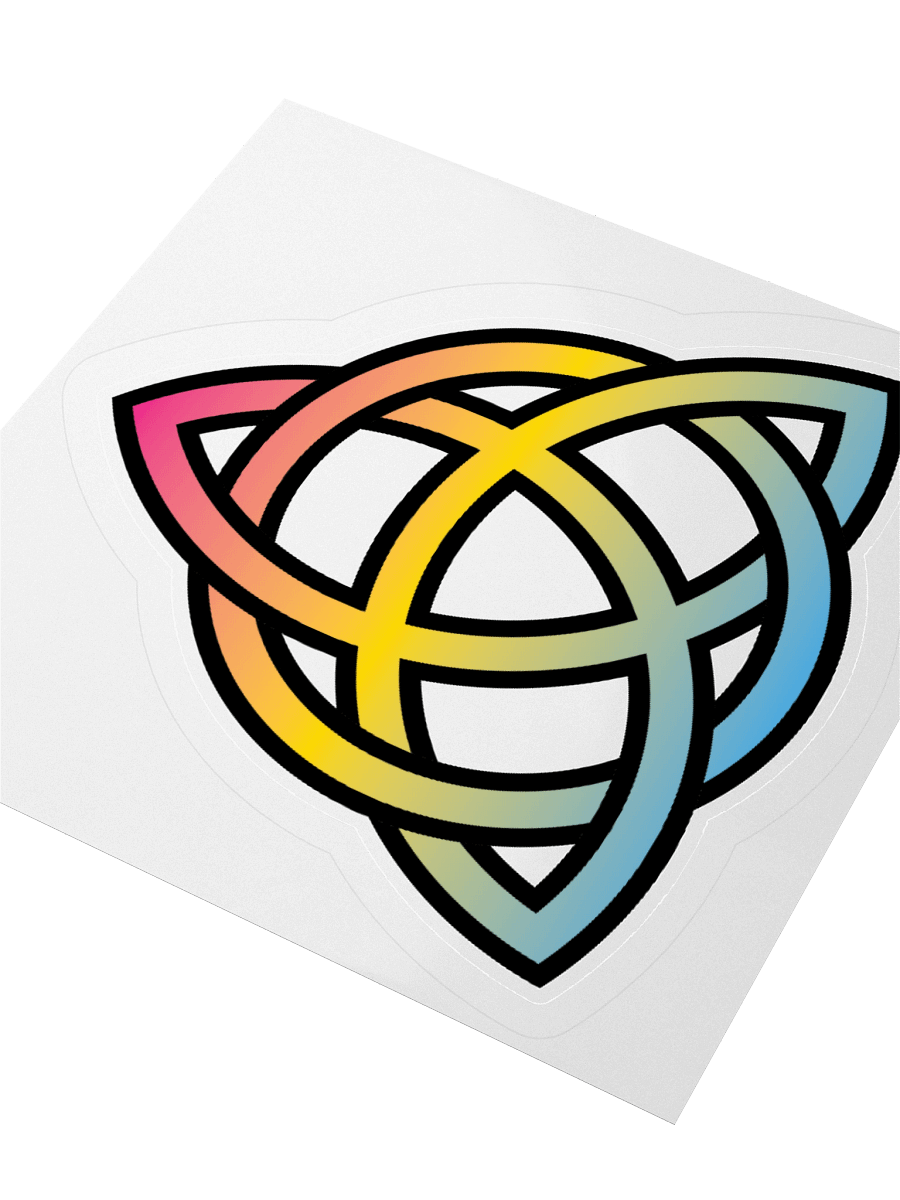 Pansexual Pride Gradient Celtic Knot Sticker product image (9)