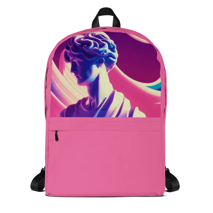 Greek God retrowave City Pop Pink Backpack product image (10)