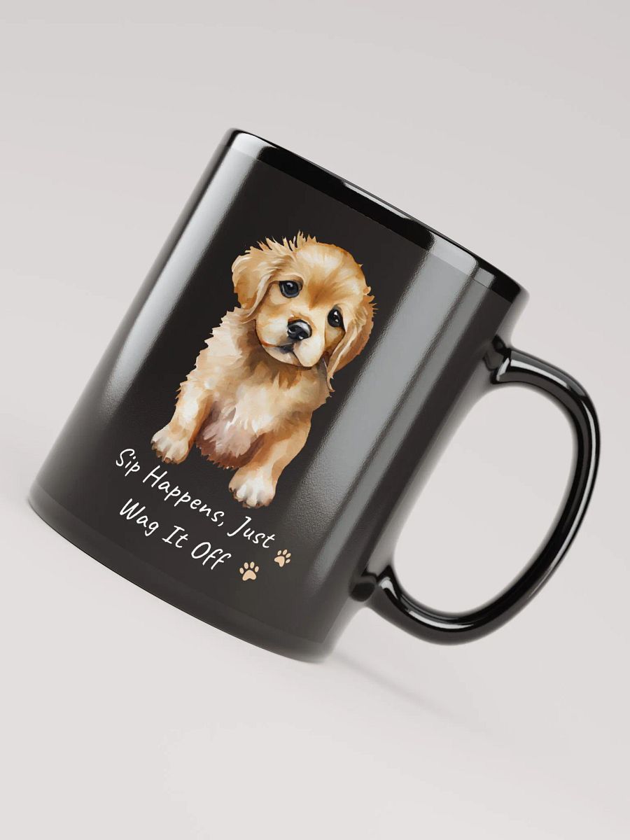 Sip Happens Black Glossy Mug product image (7)