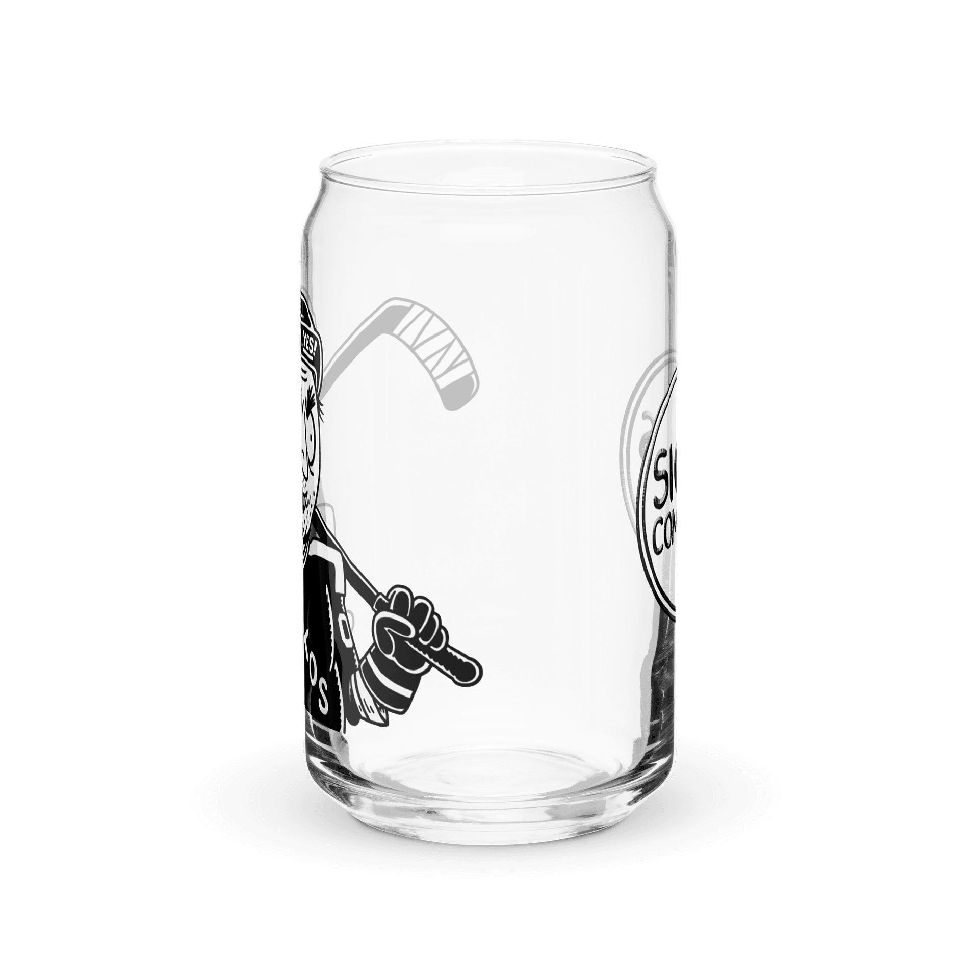 16oz Sickos Hockey Can-Shaped Glass (with Optional Lid/Straw) product image (3)