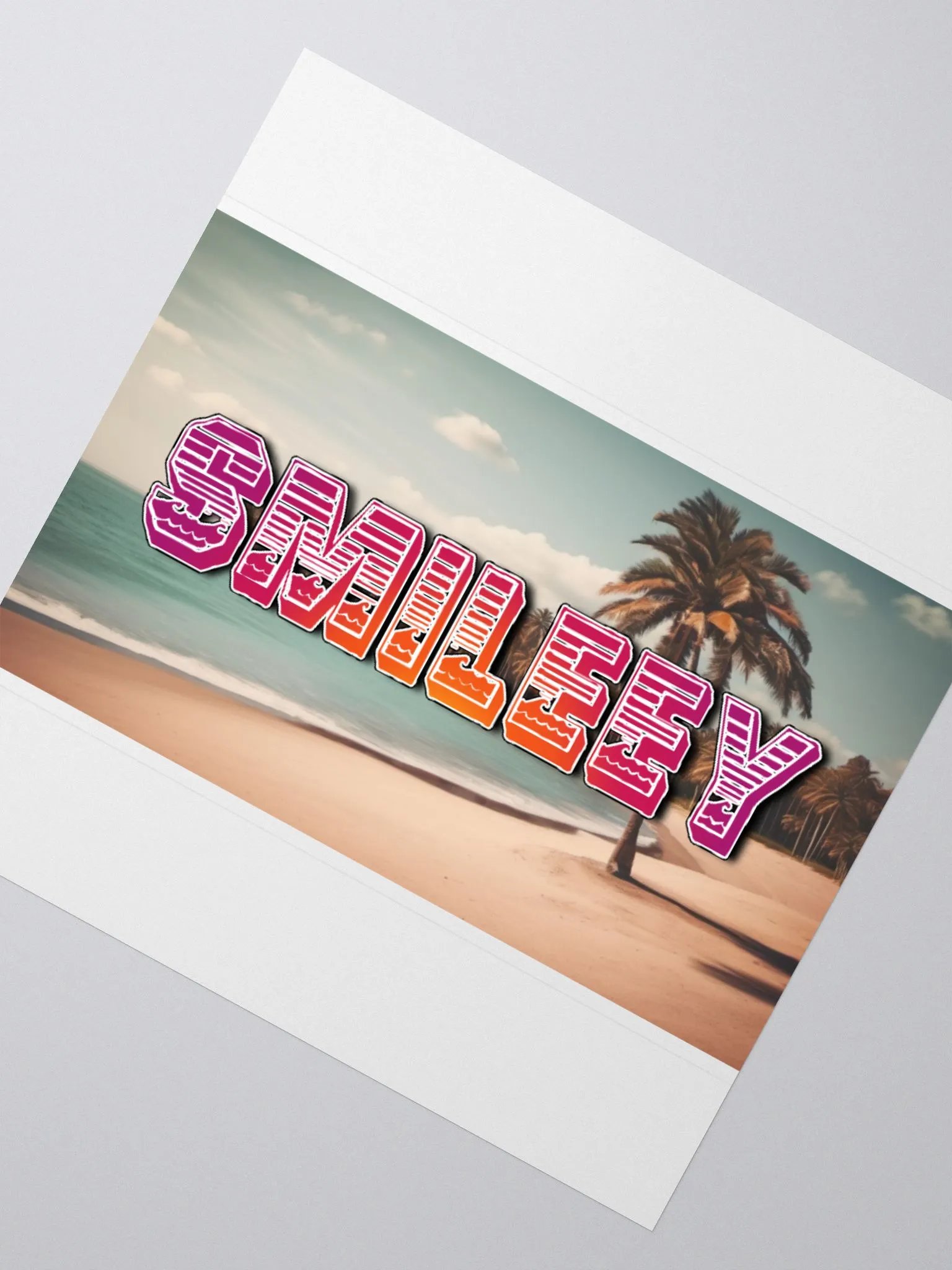 BEACH VIBES SUNSET SMILEEY - KISS CUT STICKER product image (5)