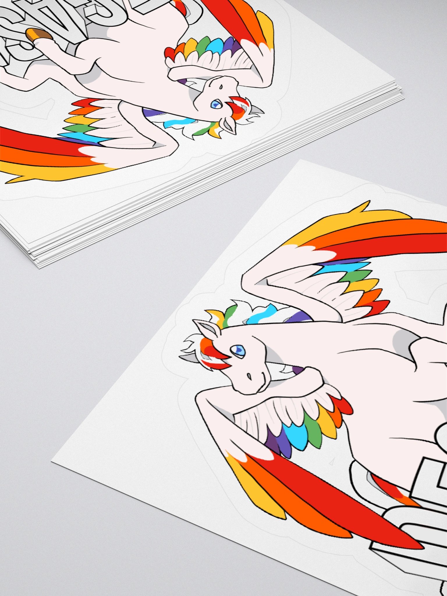 Rainbow Pegasus Kiss Cut Stickers product image (12)