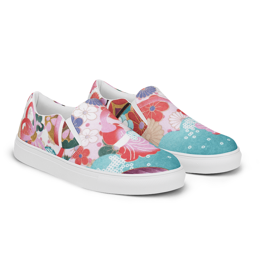 Floral Harmony Women's Slip-On Canvas Shoes product image (2)