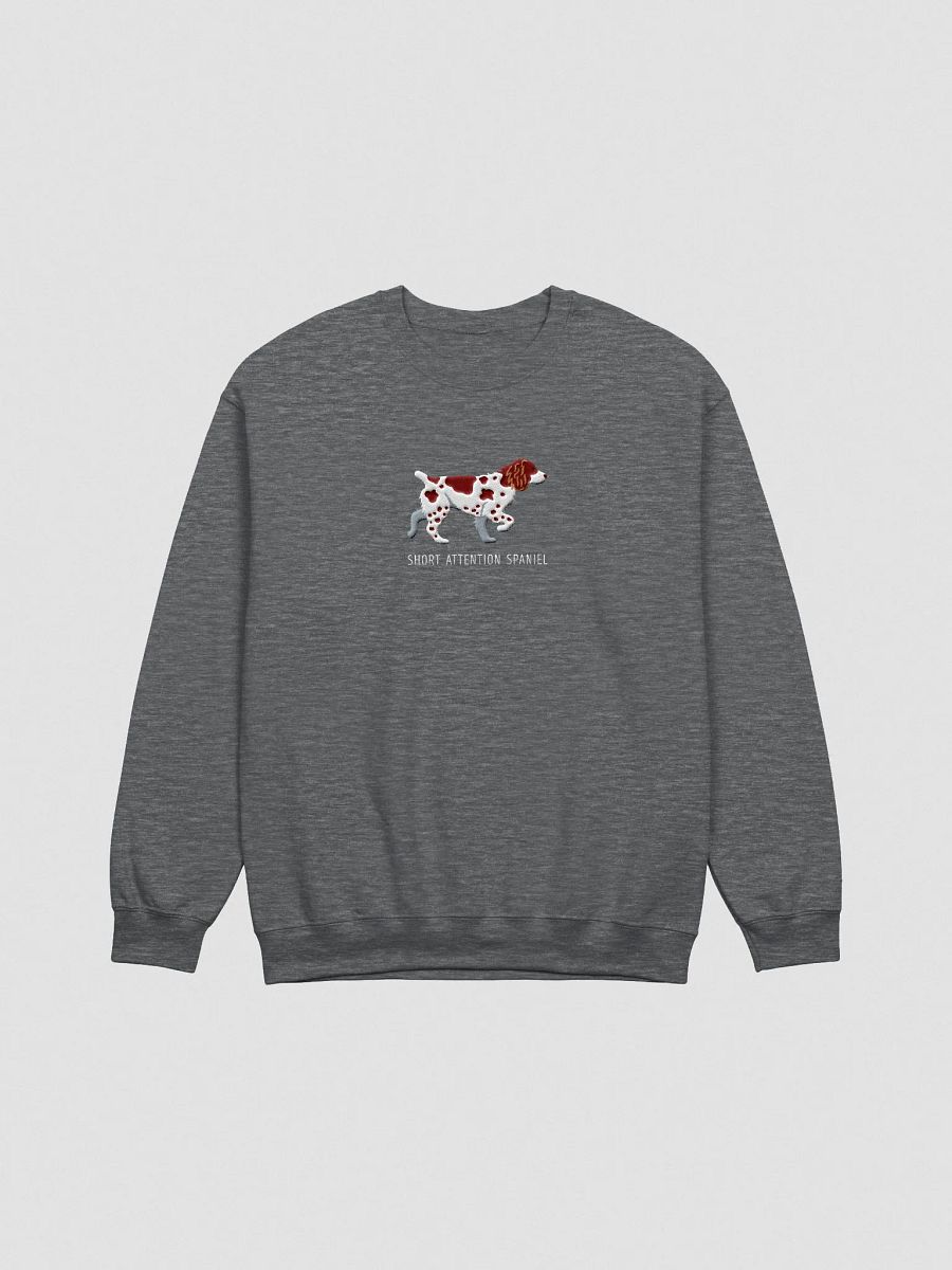 Short Attention Spaniel Sweatshirt (Embroidered) of a Brittany Spaniel(Liver) product image (4)