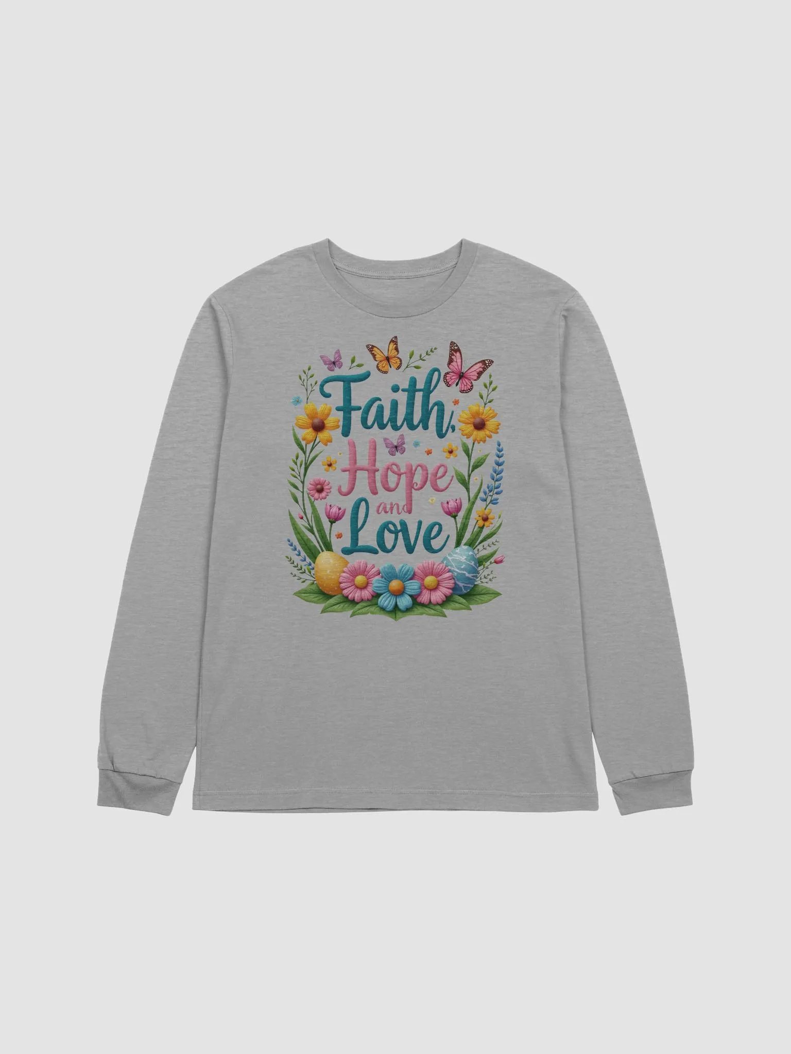 Faith Hope and Love Floral Long Sleeve Tee product image (16)