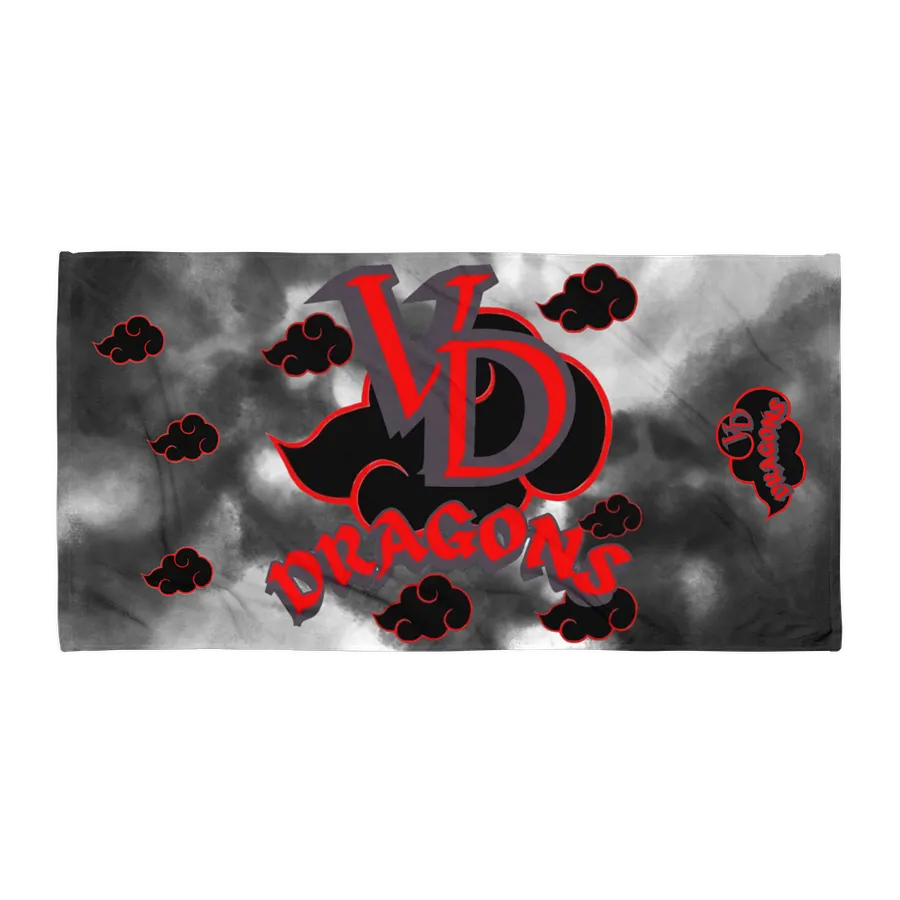 valerian dragons towel (blackXred trim) product image (1)