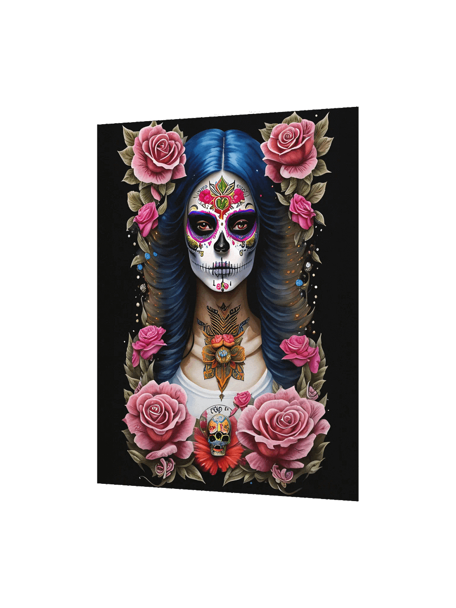 Sugar Skull Art - Traditional Woman in Skull Makeup Poster product image (7)