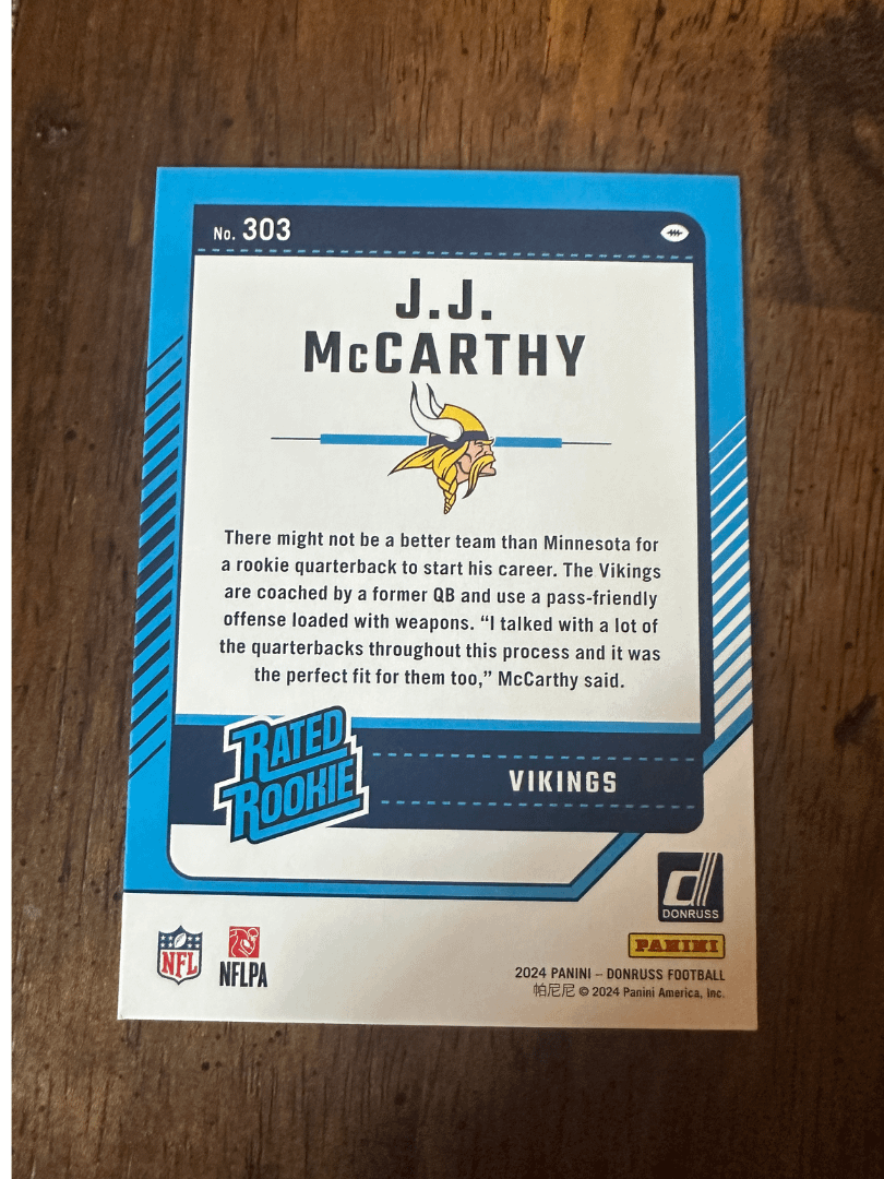 2024 Donrus Rated Rookie JJ McCarthy product image (2)