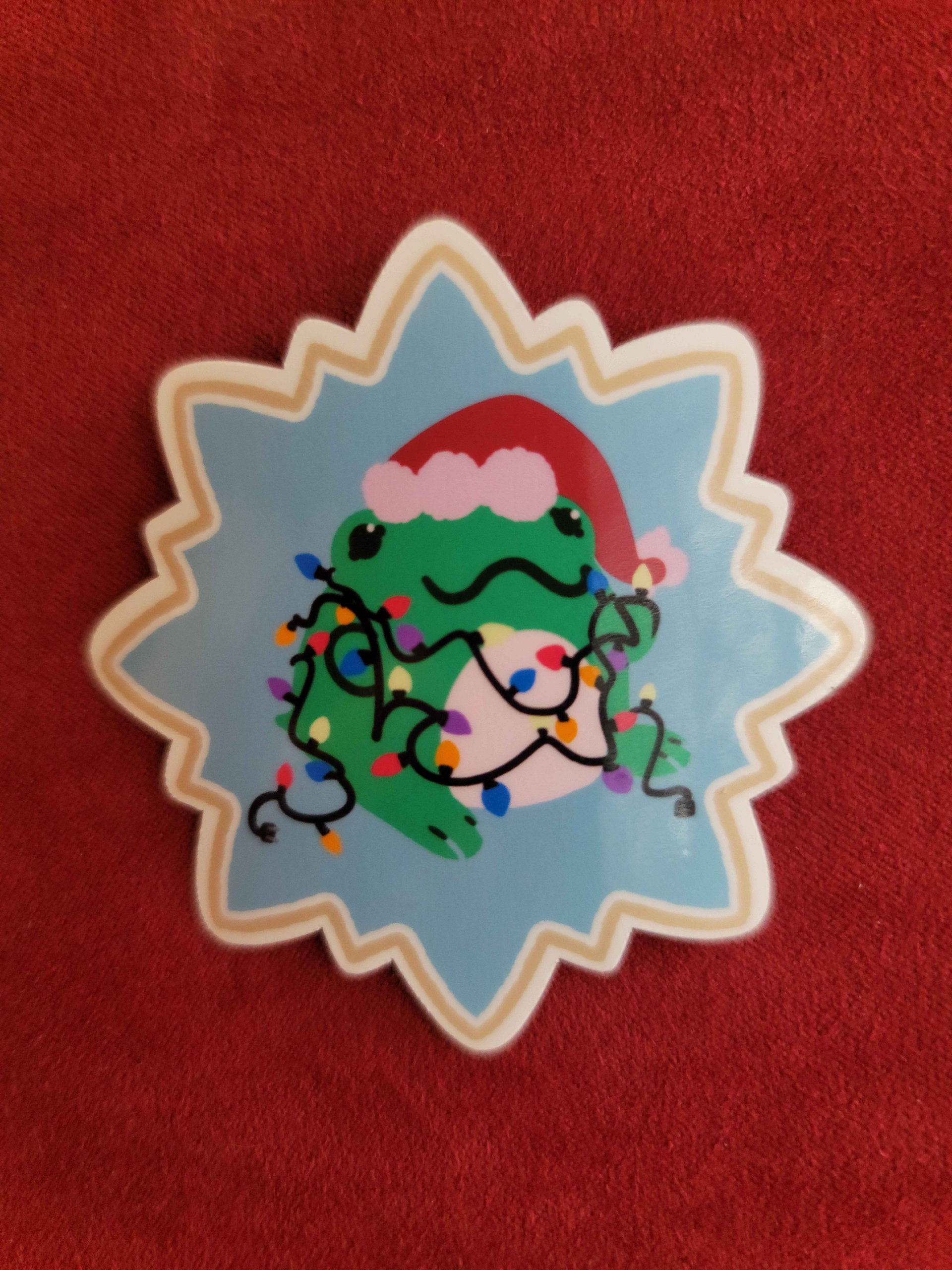 Christmas Lights Frog Sticker product image (1)