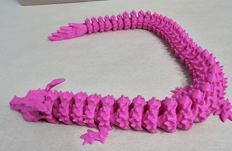 Flexi Dragon Toy – Articulated Fidget Dragon in Multiple Colors – 3D Printed Fantasy Creature Gift for Kids & Adults product image (5)