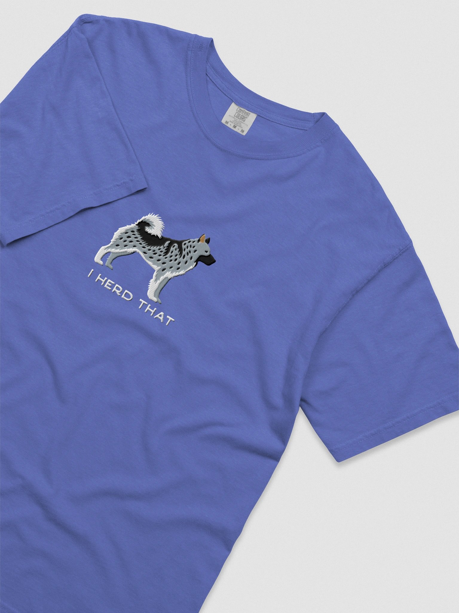 I Herd That T-Shirt(Embroidered) of a Norwegian Elkhound(Gray) product image (8)