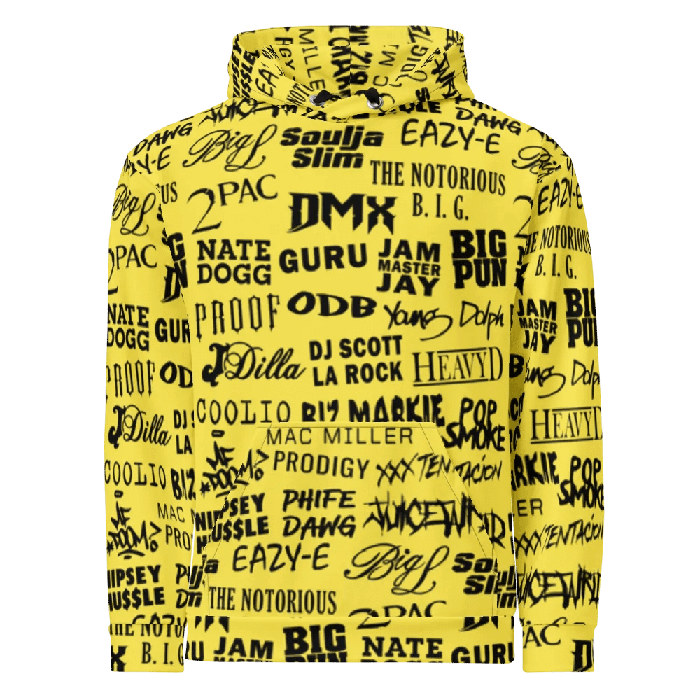 Never Forget - Hip-Hop Artists - YELLOW - Unisex Hoodie product image (2)