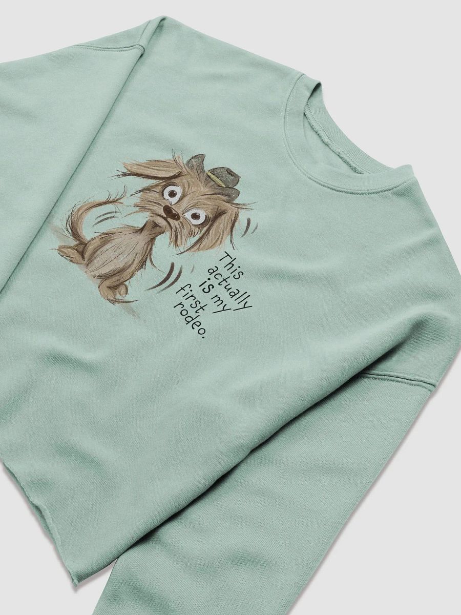 Anxious Pup Cropped Sweatshirt Dusty Blue product image (3)
