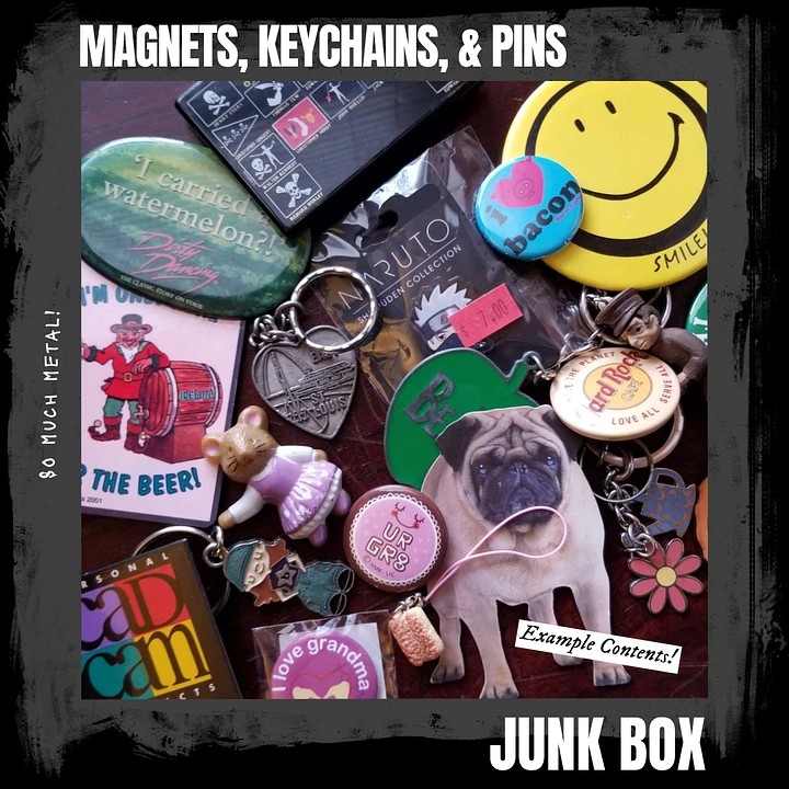 Magnets, Keychains, and Pins Junk Box product image (1)